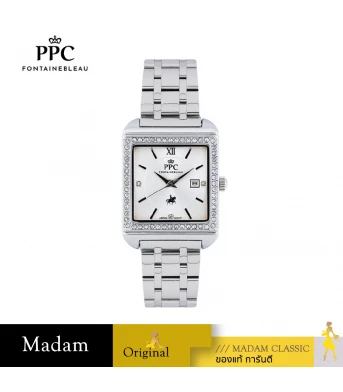 นาฬิกาข้อมือ PARIS POLO CLUB PPC-DG09-WE DORÉE DIAMANT CLASSIC DATE WHITE	