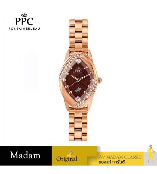 นาฬิกา PPC FONTAINEBLEAU PPC-ED12-RG-BR CANNES ED12 22 MM.,ROSEGOLD / BROWN