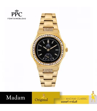นาฬิกา PPC FONTAINEBLEAU PPC-EK02-GD-BK MEDICI EK02 32.5 MM.,GOLD / BLACK