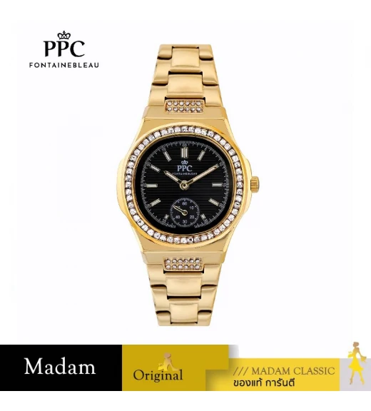 นาฬิกา PPC FONTAINEBLEAU PPC-EK02-GD-BK MEDICI EK02 32.5 MM.,GOLD / BLACK นาฬิกา PPC FONTAINEBLEAU PPC-EK02-GD-BK MEDICI EK02 32.5 MM.,GOLD / BLACK