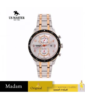 นาฬิกา US MASTER NEW YORK  USM-EK11S-SRG-WE ABRAHAM EK11S  44MM,SILVER ROSEGOLD / WHITE	