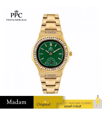 นาฬิกา PPC FONTAINEBLEAU PPC-EK02-GD-GN MEDICI EK02 32.5 MM.,GOLD / GREEN