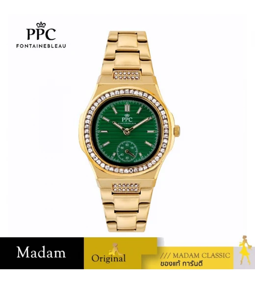 นาฬิกา PPC FONTAINEBLEAU PPC-EK02-GD-GN MEDICI EK02 32.5 MM.,GOLD / GREEN นาฬิกา PPC FONTAINEBLEAU PPC-EK02-GD-GN MEDICI EK02 32.5 MM.,GOLD / GREEN