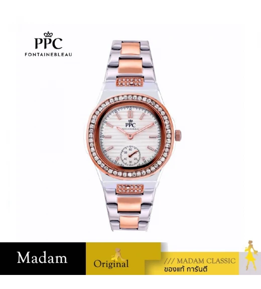 นาฬิกา PPC FONTAINEBLEAU  PPC-EK02-SRG-WE MEDICI EK02  32.5MM, SILVER ROSEGOLD / WHITE	