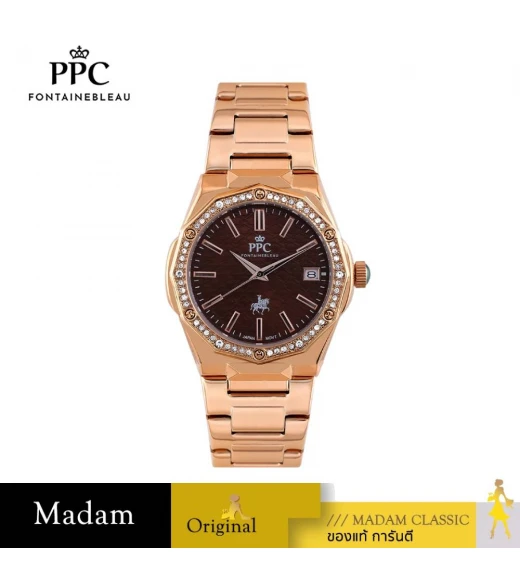 นาฬิกา PPC FONTAINEBLEAU PPC-EE14-RG-BR JOAN EE14 35.5 MM.,ROSEGOLD / BROWN