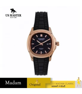 นาฬิกา US MASTER NEW YORK  USM-EI01-BK-RBK EMPIRE LADY EI01  30*36 MM, BLACK / ROSEGOLD WHITE	