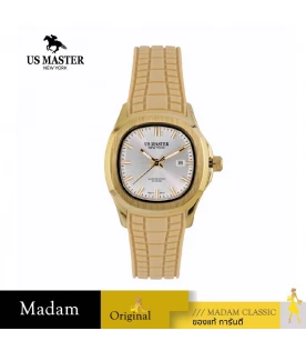 นาฬิกา US MASTER NEW YORK  USM-EI01-BG-GWE EMPIRE LADY EI01  30*36 MM,BEIGE / GOLD WHITE	