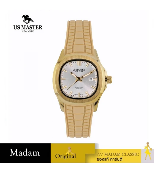 นาฬิกา US MASTER NEW YORK  USM-EI01-BG-GWE EMPIRE LADY EI01  30*36 MM,BEIGE / GOLD WHITE	