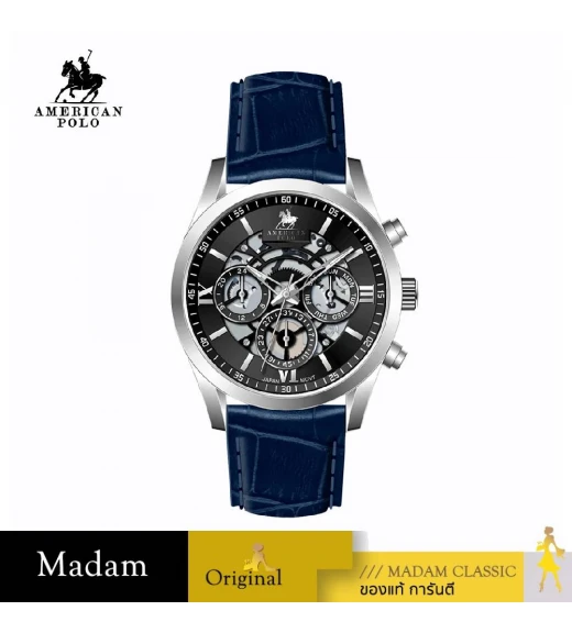 นาฬิกา AMERICAN POLO APSSBK112G AMERICAN 112G 43 MM.,NAVY BLUE / BLACK