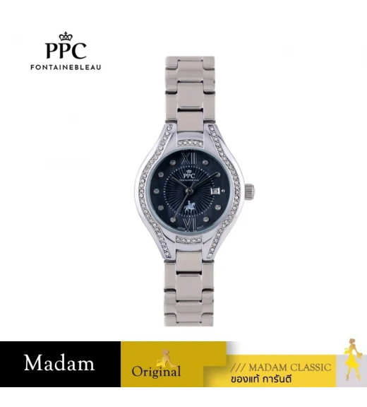 นาฬิกา PPC FONTAINEBLEAU PPC-ED06-BK CANNES VALLORA DATE 30 MM,BLACK