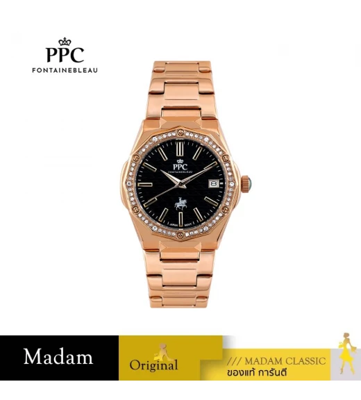 นาฬิกา PPC FONTAINEBLEAU PPC-EE14-RG-BK JOAN EE14 35.5 MM,ROSEGOLD / BLACK