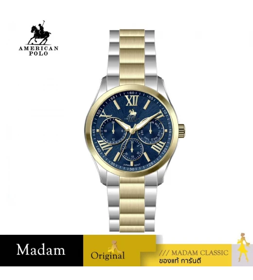 นาฬิกา AMERICAN POLO APTTGPBL107G AMERICAN 107G 40 MM.,SILVER GOLD / NAVY BLUE นาฬิกา AMERICAN POLO APTTGPBL107G AMERICAN 107G 40 MM.,SILVER GOLD / NAVY BLUE