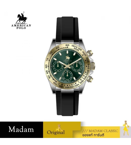 นาฬิกา AMERICAN POLO APTTGPGR111G AMERICAN 111G 40 MM,BLACK / GOLD GREEN