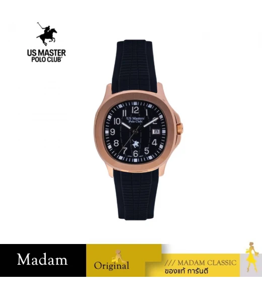 นาฬิกา US MASTERS POLO CLUB USM-DD42A-RG-BK EMPIRE CLASSIC DATE 40 MM,ROSEGOLD / BLACK