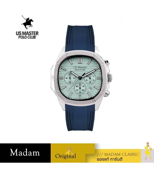 นาฬิกา US MASTERS POLO CLUB USM-DC08-BU-MGN THE EMPIRE CHRONOGRAPH 42 MM,BLUE / MINT GREEN