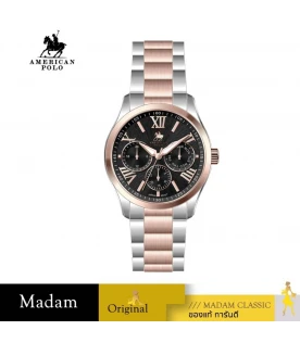 นาฬิกา AMERICAN POLO APTTRGBK107G AMERICAN 107G 40 MM,SILVER ROSEGOLD / BLACK