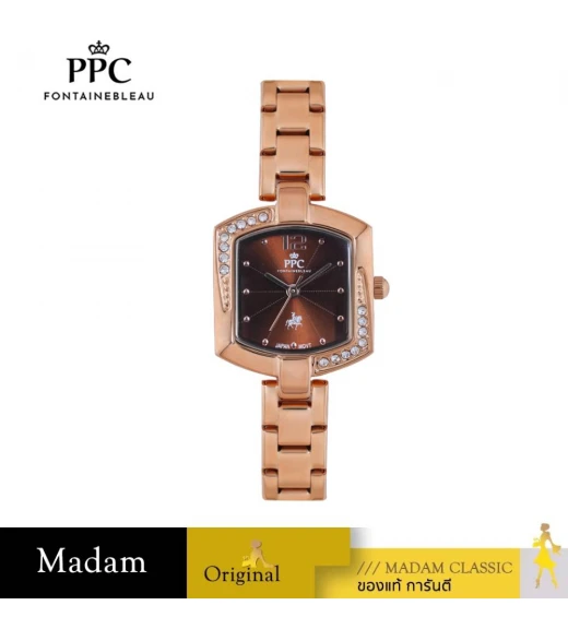 นาฬิกา PPC FONTAINEBLEAU PPC-EE12-RG-BR DORÉE EE12 22 MM,ROSEGOLD / BROWN