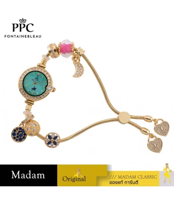 นาฬิกา PPC FONTAINEBLEAU PPC-EH02-GD-TBU CANNES EH02   24.5 MM, GOLD / TIFFANY BLUE	