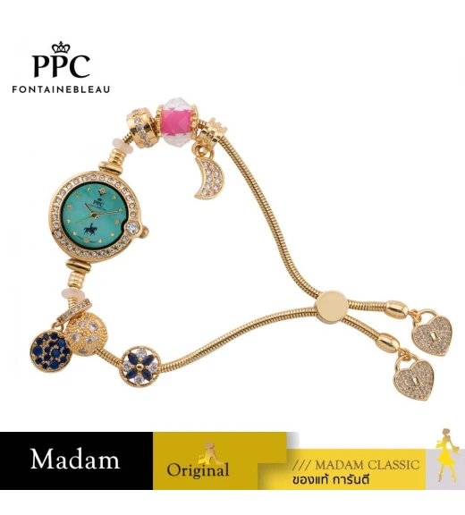 นาฬิกา PPC FONTAINEBLEAU PPC-EH02-GD-TBU CANNES EH02 24.5 MM, GOLD / TIFFANY BLUE นาฬิกา PPC FONTAINEBLEAU PPC-EH02-GD-TBU CANNES EH02 24.5 MM, GOLD / TIFFANY BLUE