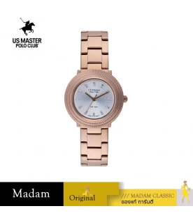 นาฬิกา US MASTERS POLO CLUB USM-DE18-RG-WE FIRST LADY AURA 33 CM.,ROSEGOLD / WHITE