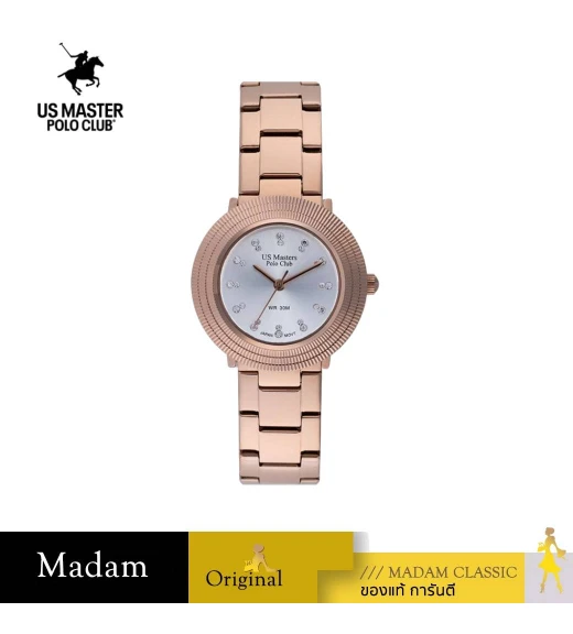 นาฬิกา US MASTERS POLO CLUB USM-DE18-RG-WE FIRST LADY AURA 33 CM.,ROSEGOLD / WHITE