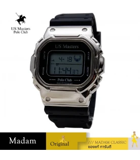 นาฬิกา US MASTERS POLO CLUB AS11.243-BK-SLV AS11.243 44.5 MM.,BLACK / SILVER	