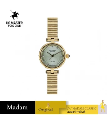 นาฬิกา US MASTERS POLO CLUB USM-DE20-GD-IGN FIRST LADY PEARL OYSTER 26 CM.,GOLD / GREEN