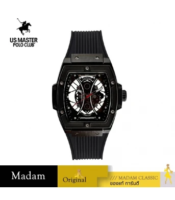นาฬิกา US MASTERS POLO CLUB USM-DD19-IPB LIBERTY SKELETON D19 47 MM.,PLATING BLACK