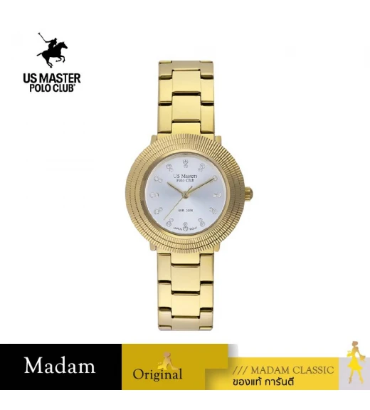 นาฬิกา US MASTERS POLO CLUB USM-DE18-GD-WE FIRST LADY AURA 33 MM.,GOLD / WHITE นาฬิกา US MASTERS POLO CLUB USM-DE18-GD-WE FIRST LADY AURA 33 MM.,GOLD / WHITE