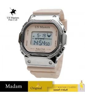 นาฬิกา US MASTERS POLO CLUB AS11.243A-GY-PK AS11.243A 44.5 MM.,GREY / PINK