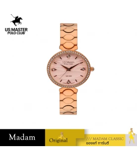 นาฬิกา US MASTERS POLO CLUB USM-DF11-RG-LPK FIRST LADY WIND 30 MM, ROSEGOLD / LIGHT PINK