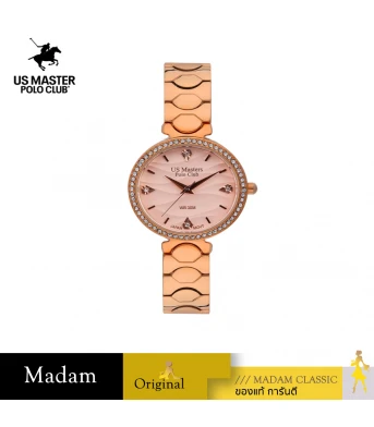 นาฬิกา US MASTERS POLO CLUB USM-DF11-RG-LPK FIRST LADY WIND 30 MM, ROSEGOLD / LIGHT PINK