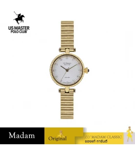 นาฬิกา US MASTERS POLO CLUB USM-DE20-GD-WE FIRST LADY PEARL OYSTER 26 CM.,GOLD / WHITE