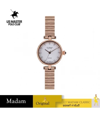 นาฬิกา US MASTERS POLO CLUB USM-DE20-RG-WE FIRST LADY PEARL OYSTER 26 CM.,ROSEGOLD / WHITE