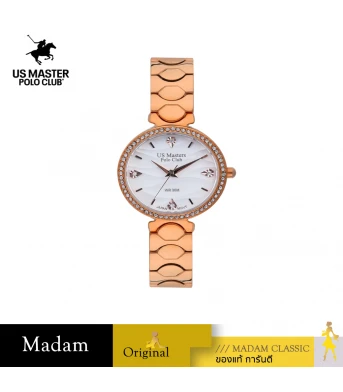 นาฬิกา US MASTERS POLO CLUB USM-DF11-RG-WE FIRST LADY WIND 30 MM,ROSEGOLD / WHITE	
