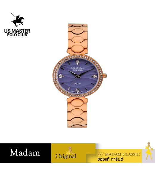 นาฬิกา US MASTERS POLO CLUB USM-DF11-RG-VLT FIRST LADY WIND  30 MM,ROSEGOLD / VIOLET