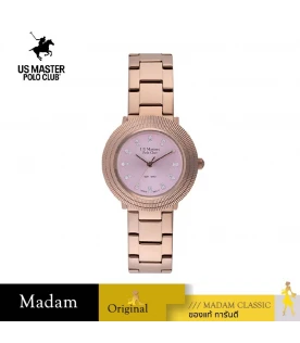 นาฬิกา US MASTERS POLO CLUB USM-DE18-RG-PK FIRST LADY AURA 33 MM.,ROSEGOLD / PINK