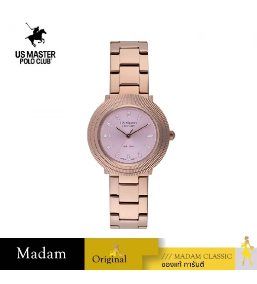 นาฬิกา US MASTERS POLO CLUB USM-DE18-RG-PK FIRST LADY AURA 33 MM.,ROSEGOLD / PINK