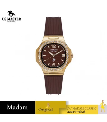 นาฬิกา US MASTERS POLO CLUB USM-DD54-BR-GBR EMPIRE LADY DD54 32 CM.,BROWN / GOLD BROWN