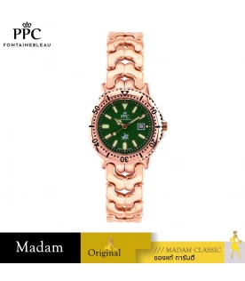 นาฬิกา PPC FONTAINEBLEAU PPC-FA02-RG-GN CANNES ETERNAL GEMS FA02 32 MM.,ROSEGOLD / GREEN