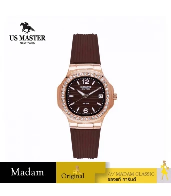 นาฬิกา US MASTER NEW YORK USM-DD54-BR-RBR EMPIRE LADY DD54 32 MM.,BROWN / ROSEGOLD / BROWN