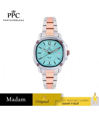 นาฬิกา PPC FONTAINEBLEAU PPC-EG09-SRG-TBU CHARLES EG09 35 MM.,SILVER ROSEGOLD / TIFFANY BLUE