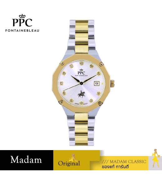 นาฬิกา PPC FONTAINEBLEAU PPC-FA06-SGD-WE JOAN FA06 18 MM.,SILVER GOLD / WHITE