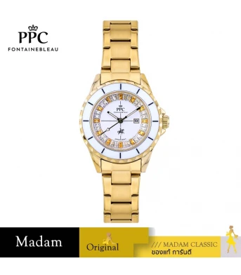 นาฬิกา PPC FONTAINEBLEAU PPC-FB02-GD-WGD LER BRETON FB02 33 MM.,GOLD / WHITE GOLD