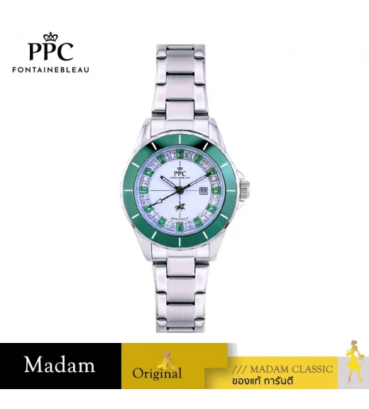 นาฬิกา PPC FONTAINEBLEAU PPC-FB02-WGN LER BRETON FB02 33 MM.,WHITE GREEN นาฬิกา PPC FONTAINEBLEAU PPC-FB02-WGN LER BRETON FB02 33 MM.,WHITE GREEN