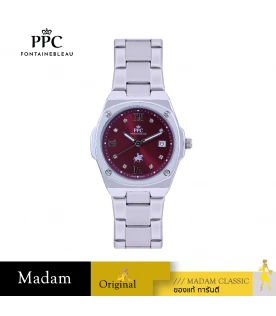 นาฬิกา PPC FONTAINEBLEAU   PPC-FC02-BGD LER BRETON FC02 33 MM,BURGUNDY	