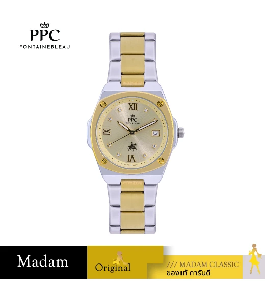 นาฬิกา PPC FONTAINEBLEAU PPC-FC02-SGD-GD LER BRETON FC02 33 MM,SILVER GOLD / GOLD นาฬิกา PPC FONTAINEBLEAU PPC-FC02-SGD-GD LER BRETON FC02 33 MM,SILVER GOLD / GOLD