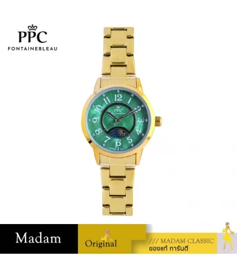 นาฬิกา PPC FONTAINEBLEAU PPC-FC04-GD-JGN ÉTOILE FC04 29 MM.,GOLD / GREEN