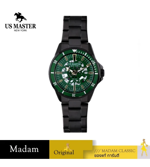 นาฬิกา US MASTERS POLO CLUB USM-FB09-BK-IGN CARTER FB09 43 MM.,PLATING BLACK / GREEN นาฬิกา US MASTERS POLO CLUB USM-FB09-BK-IGN CARTER FB09 43 MM.,PLATING BLACK / GREEN