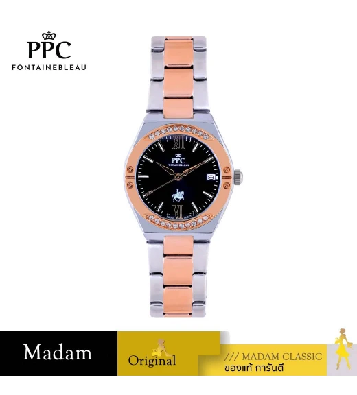 นาฬิกา PPC FONTAINEBLEAU PPC-FD02-SRG-BK ÉTOILE FD02 32 MM.,SILVER ROSEGOLD / BLACK
